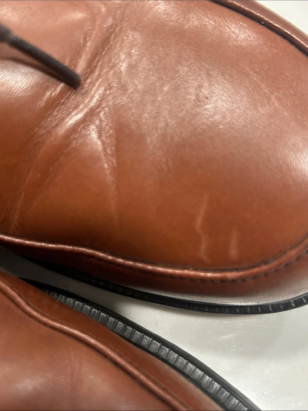 Nunn Bush Men's Brown Leather Comfort Gel Oxford Derby Shoes Size 10
